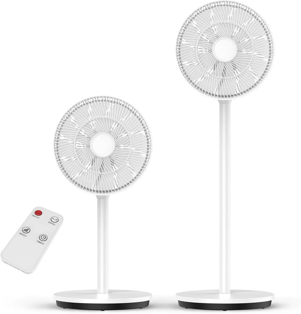 IERAKOR, Wentylator, 104 cm, 60 W, przenośny, czasomierz, oscylacja 180 °, ręczny oprzyrządowanie do komunikacji 60 °, 6 prędkości