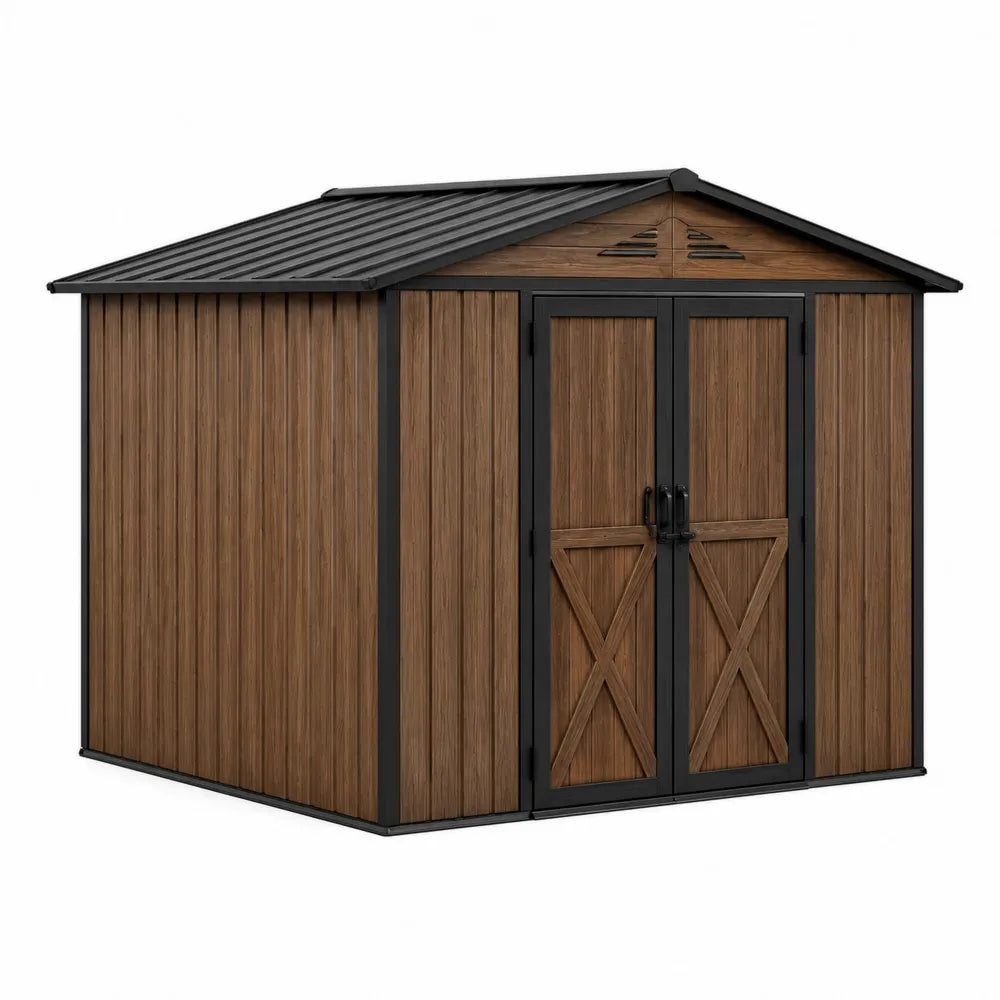 Domek ogrodowy z tworzywa sztucznego z podwójnymi drzwiami 250x170x200 cm