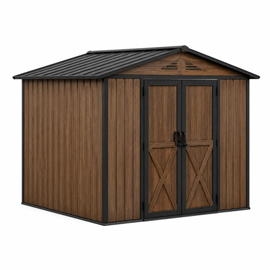 Domek ogrodowy z tworzywa sztucznego z podwójnymi drzwiami 250x170x200 cm