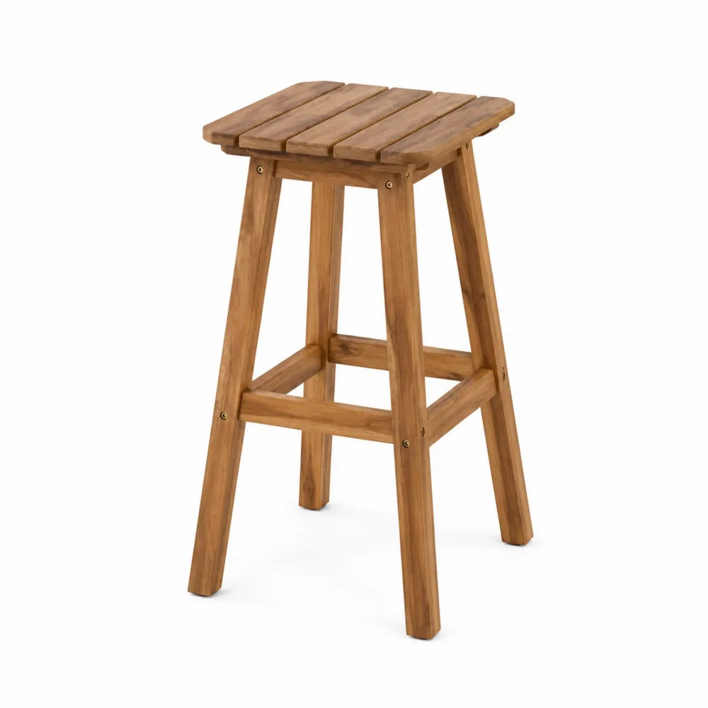 Krzesełko barowe z drewna tekowego 75 cm
