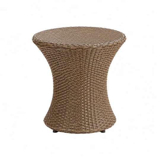 Stolik ogrodowy rattanowy brązowy 50 cm
