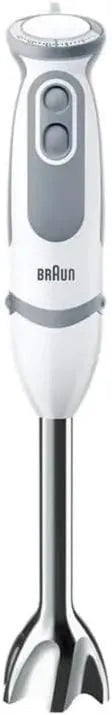 Braun blender ręczny, MQ5235 WH Blender, 1000 W, Biały, 21 prędkości i Turbo funkcja, Nóż 500 ml, 600 ml szkło, MultiQuick 5