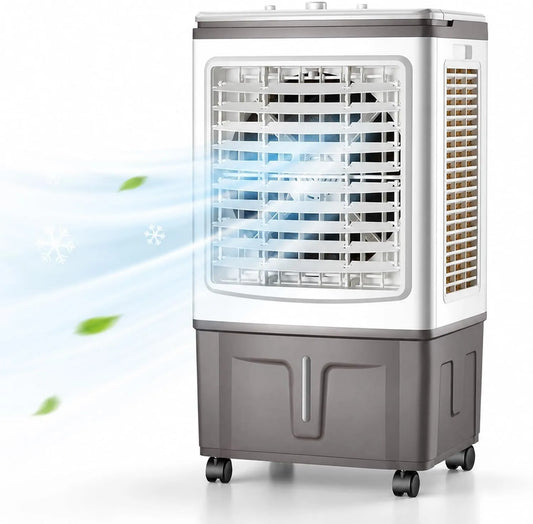 JXYQZD, Odświeżacz powietrza, przemysłowy, 3 prędkości, 120 ° Oscylacja, profesjonalny, 4 bloki lodu