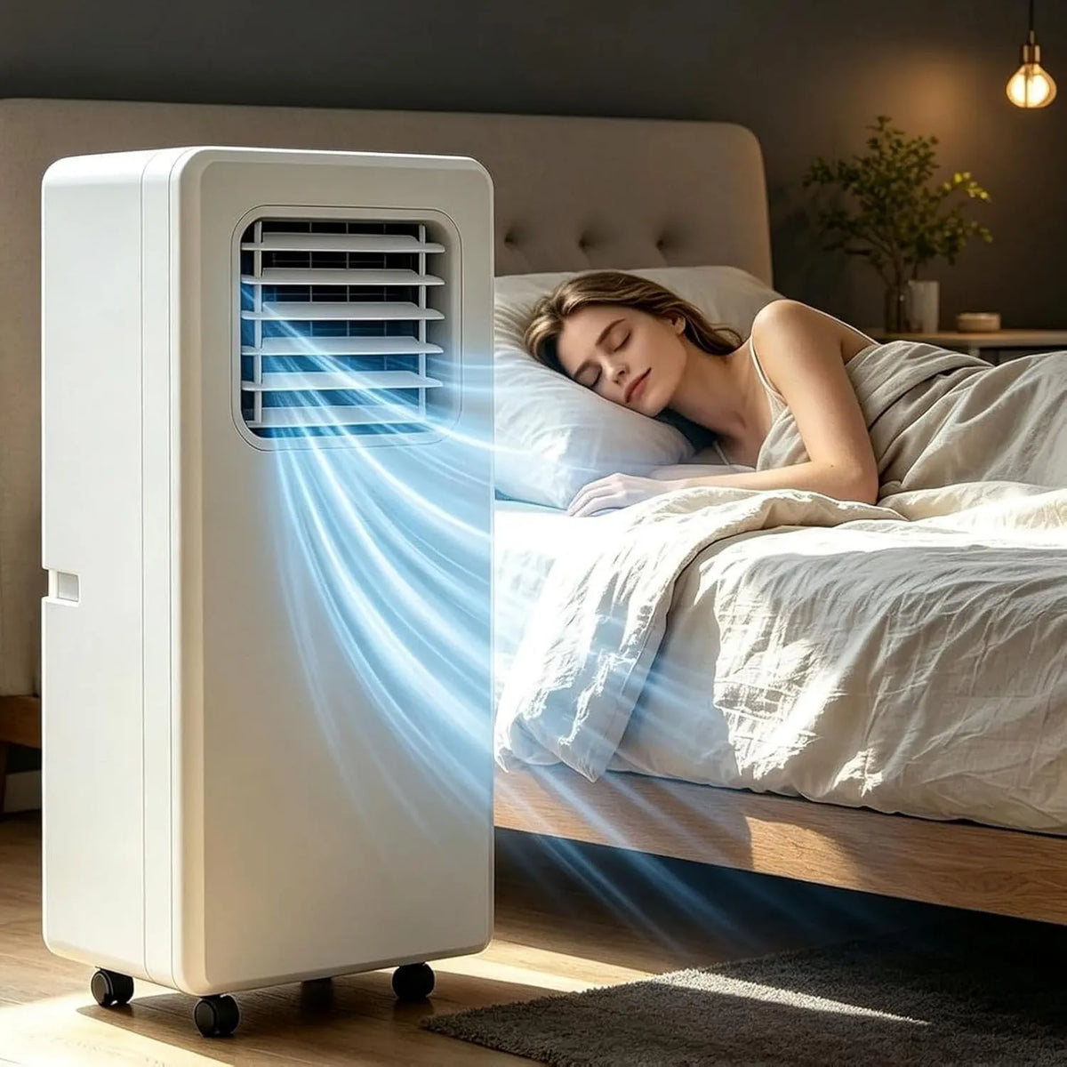 ZYANBIN klimatyzator przenośny, Klimatyzator 12, 000btu, plener, koła jezdne, tłumik