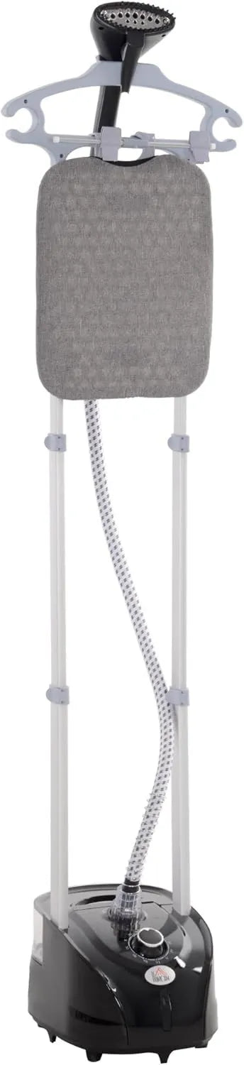 HOMCOM parownica do ubrań, 32 g / min 45min Deska, 2 l, 1950 W, 32 g, duży zbiornik, para, 2 strefy temperaturowe, czarny, 32 g/min