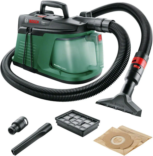 Bosch, 06033D10 W0 Odkurzacz, zielony, ssanie urządzenia elektrycznego, Dom i ogród Warsztaty próżniowe EasyVac 3 Zielony