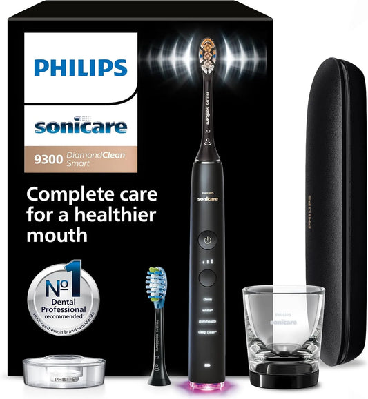 Philips Sonicare, Philips HX9903 / 15 szczotka, szczoteczka do zębów wielokrotnego napełniania, płyta IPS, czarny, do pełnej pielęgnacji jamy ustnej Series 9300 czarny HX9903/15