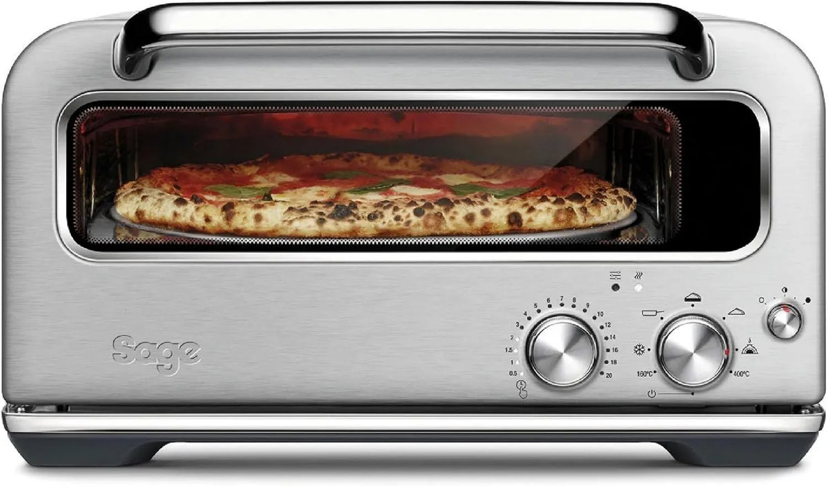 Sage piec do pizzy, Piec elektryczny Pizza, 30 cm, 7 programów; Skorupa z lamparta bez rotacji, stal nierdzewna