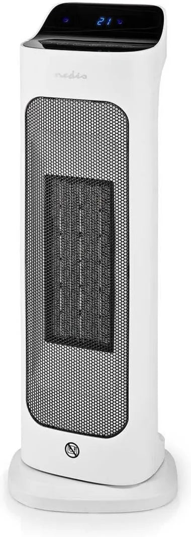 NEDIS, Grzejnik elektryczny, 2000 W, 10 do 49°C, HTFA20WTW, WiFi, aplikacja, oscylacja, 2 strefy temperatur, biały, Sterowanie poprzez aplikację