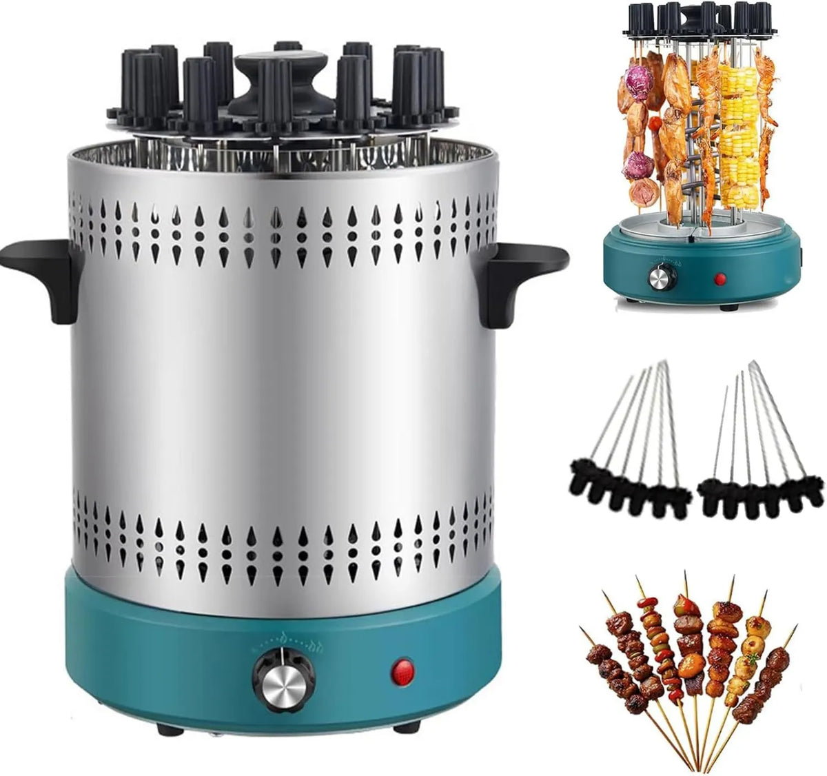 Generic, Grill, cichy, Grill elektryczny ze szpikulcem Pionowy