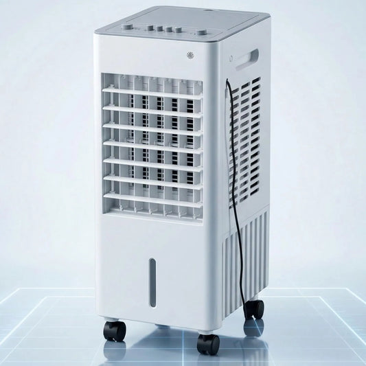 GWFBLID klimatyzator przenośny, Klimatyzator, 5 l, 60 W, przenośny, licznik, 3 prędkości, duży zbiornik, tłumik
