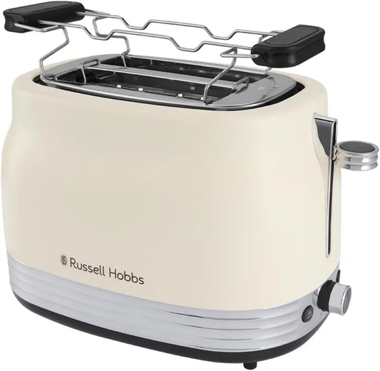 Russell Hobbs, Elektryczny grzejnik, grill, rozmrażanie, 2 plastry: szeroki szczeliny, Toster, 28650- 56, 6 ustawień