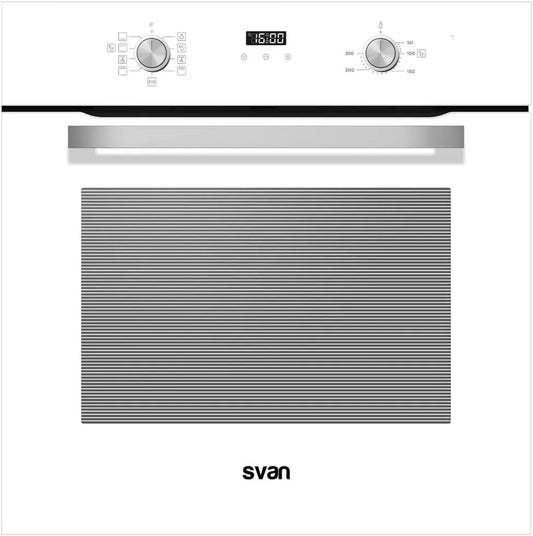 SVAN piekarnik do zabudowy, Piec elektryczny SH4700EB., 75 l, 2100 W, 4 programów, klasa energetyczna E, minutnik, grill, biały, Szklane wnętrze, Łatwe czyszczenie