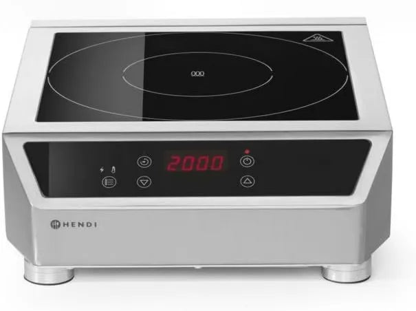 Płyta indukcyjna, 3500 W, 20 kg, 380 mm, sterowanie dotykowe, HENDI Kuchenka indukcyjna 3500 D, panel dotykowy
