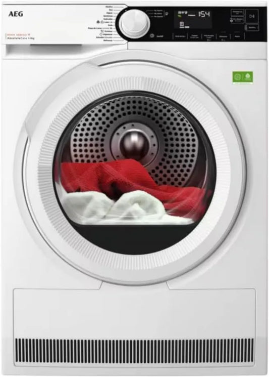 AEG suszarka z pompą ciepła, TR839T4PBC Suszarka, 9 kg, biała, suszarka