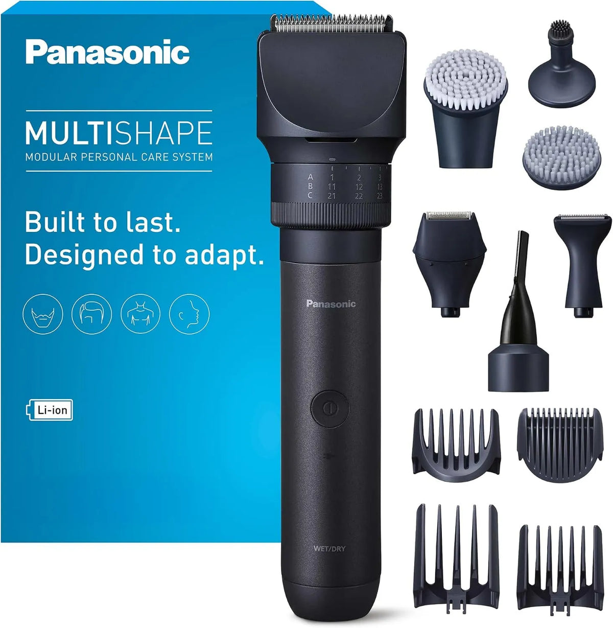 Panasonic, Bateria zna, szczotka, czarny, kamera, XSHAPE- TRIM MULTISHAPE