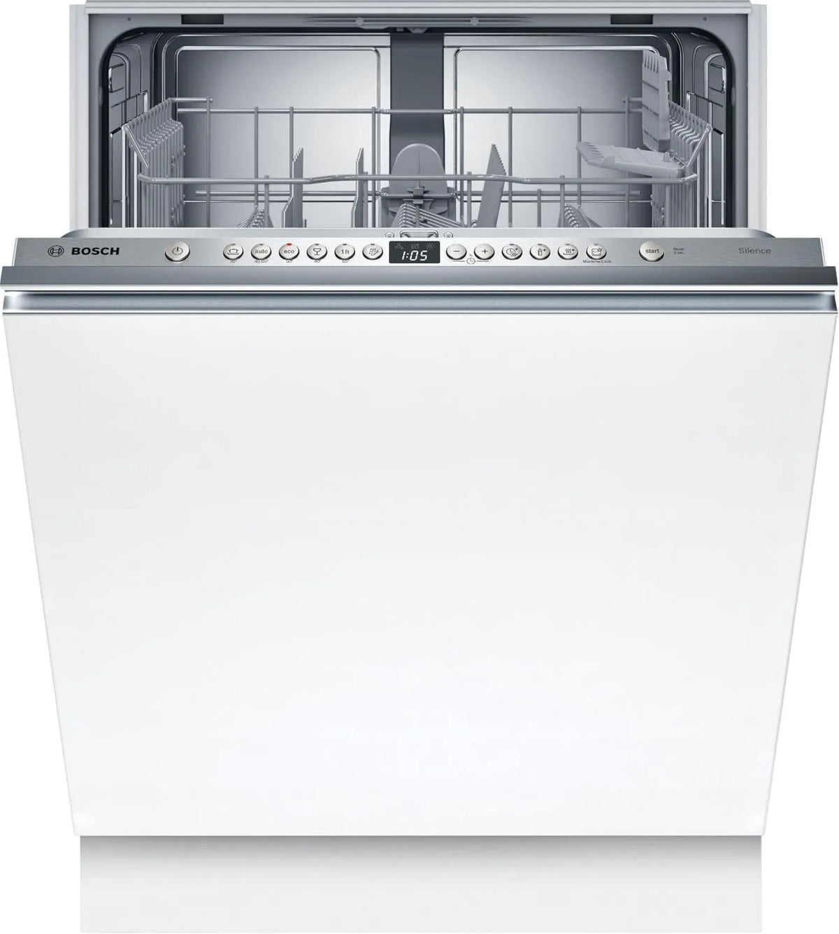 Bosch zmywarka, SMV26AX01F, 60 cm, do zabudowy, czerwony, Kosz górny regulowany na 3 wysokości, 40°C program szklany, Seria 2, Info Light