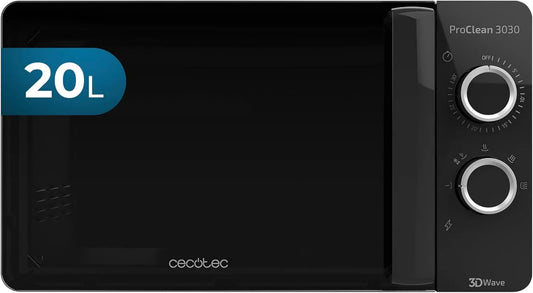 Cecotec, Ready2Clean Microfall, 20 l, 700 W, minutnik, Defrost, Kuchenka mikrofalowa, Czarny, 30 minut minutnik, 6 poziomów mocy